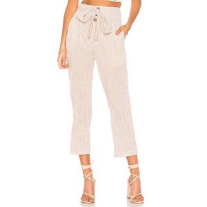 Free People Rumors Yarn Dye Harem Pant in Natural Size 4